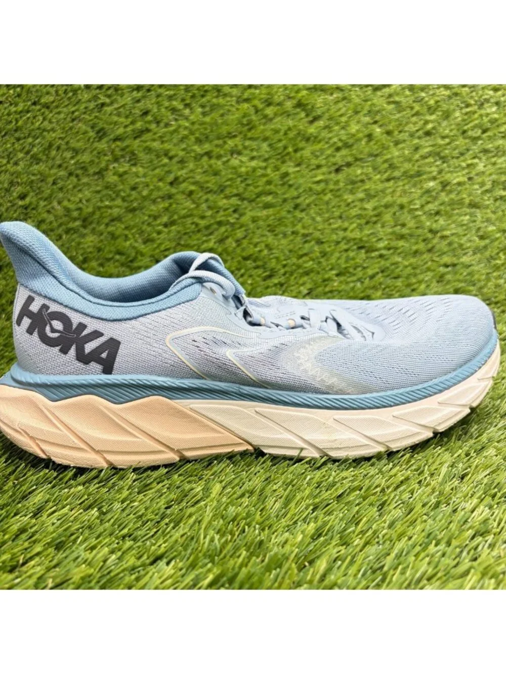 Hoka One One Arahi 5 Womens Size 9 Blue White Athletic Running Shoes Sneakers